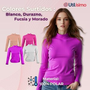 Pack 6 Camiseta Beatle Polar Juvenil Primera Capa Colores Surtidos