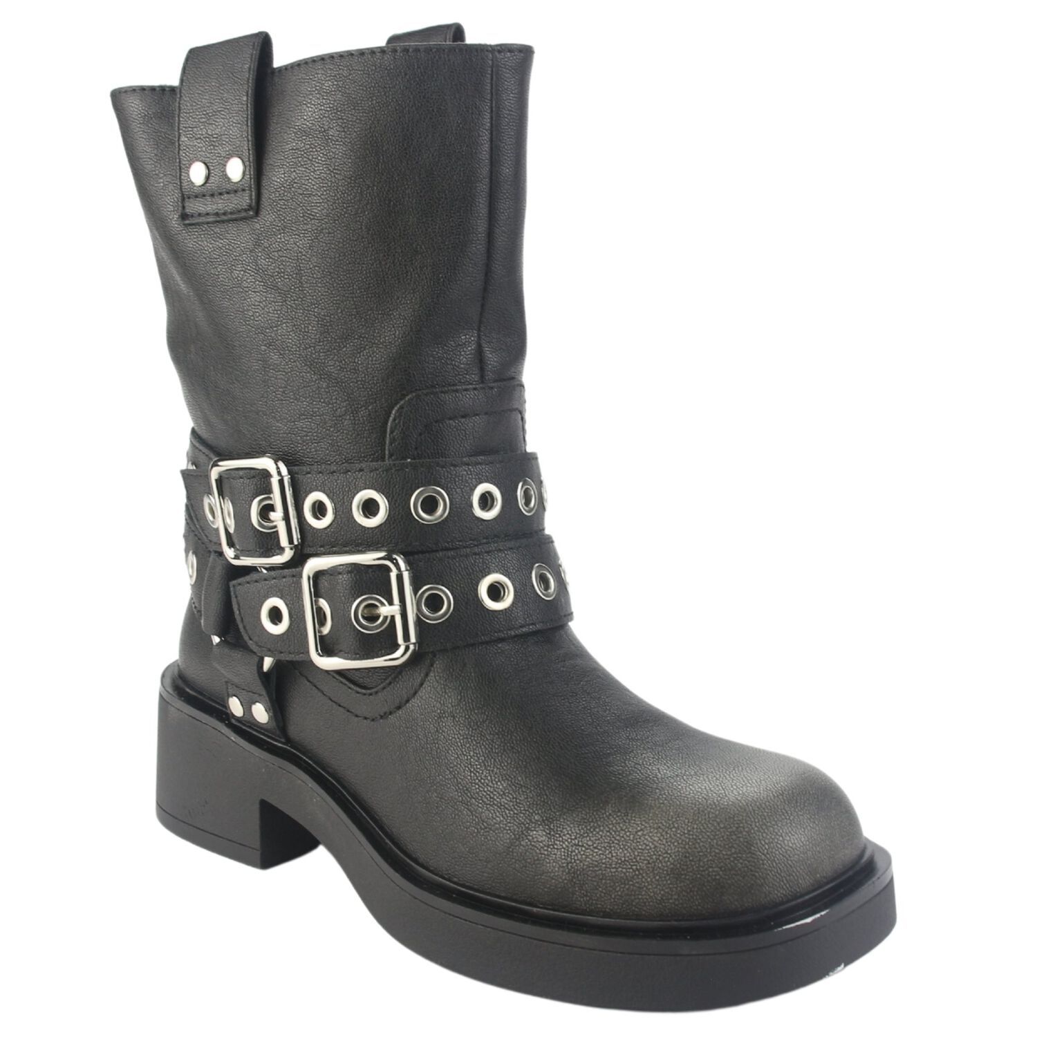 Botin Chalada Mujer Biker-5 Negro Casual image number 2.0