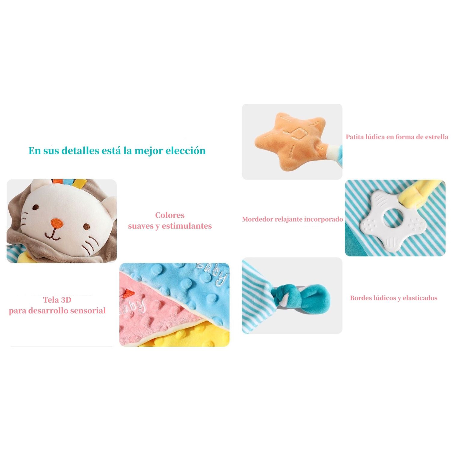 Peluche De Apego Sensorial Algod&oacute;n Bella Lubabycas image number 6.0