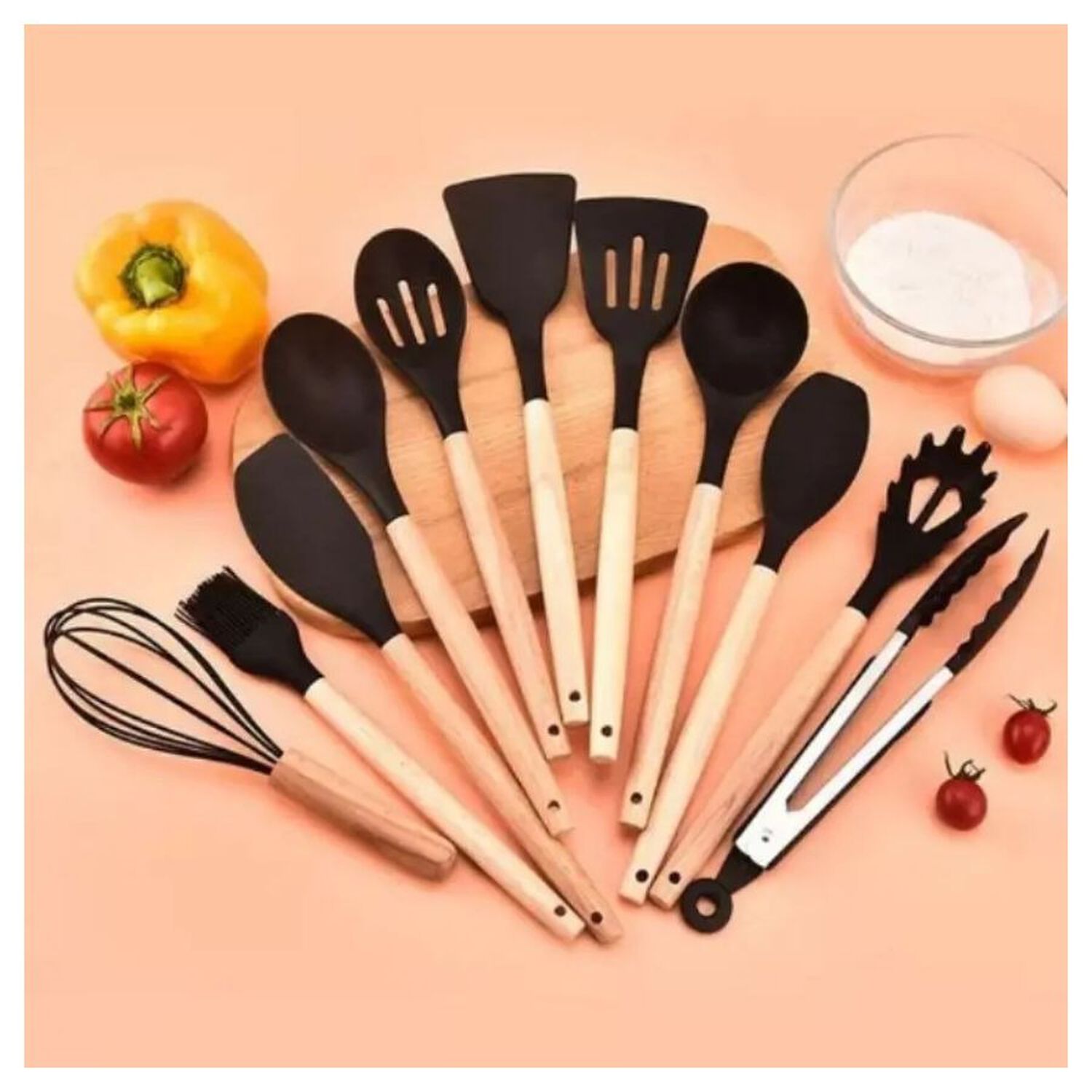 Juego De Utensilios De Cocina Silicona Antiadherente 12pcs image number 1.0