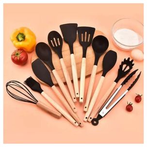 Juego De Utensilios De Cocina Silicona Antiadherente 12pcs