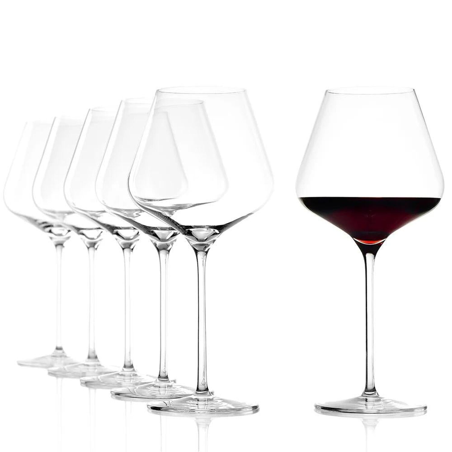 Set 6 Copas Cristal Burgundy 710 Ml St&ouml;lzle Quatrophil image number 1.0