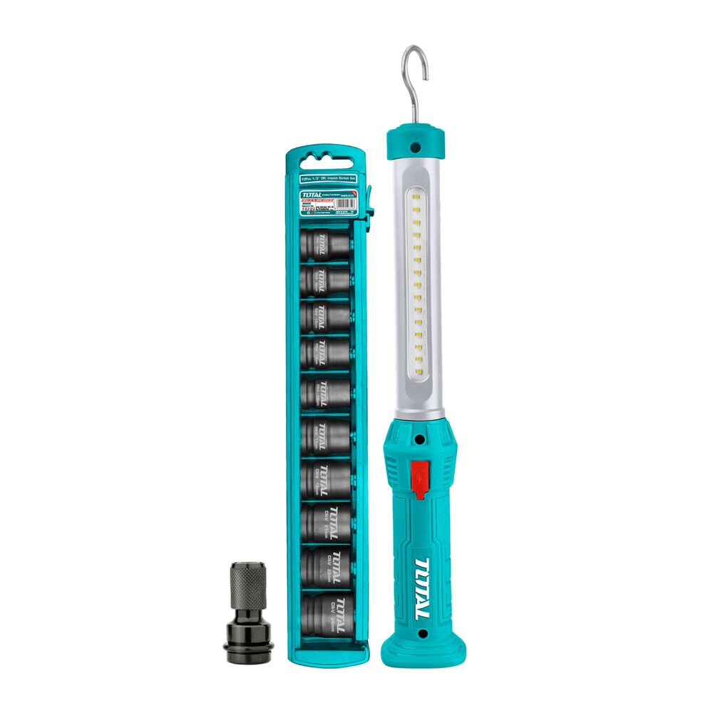 Kit Llave De Impacto Y Lampara 20v Con Dados Y Punta Total image number 2.0