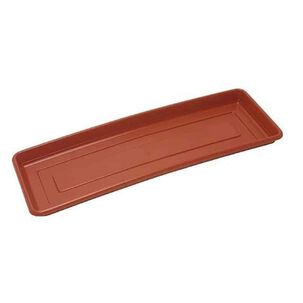Pack X4 Plato De Maceta Rectangular Dura Kotta 44 Centimetros / Terracota Reyplast