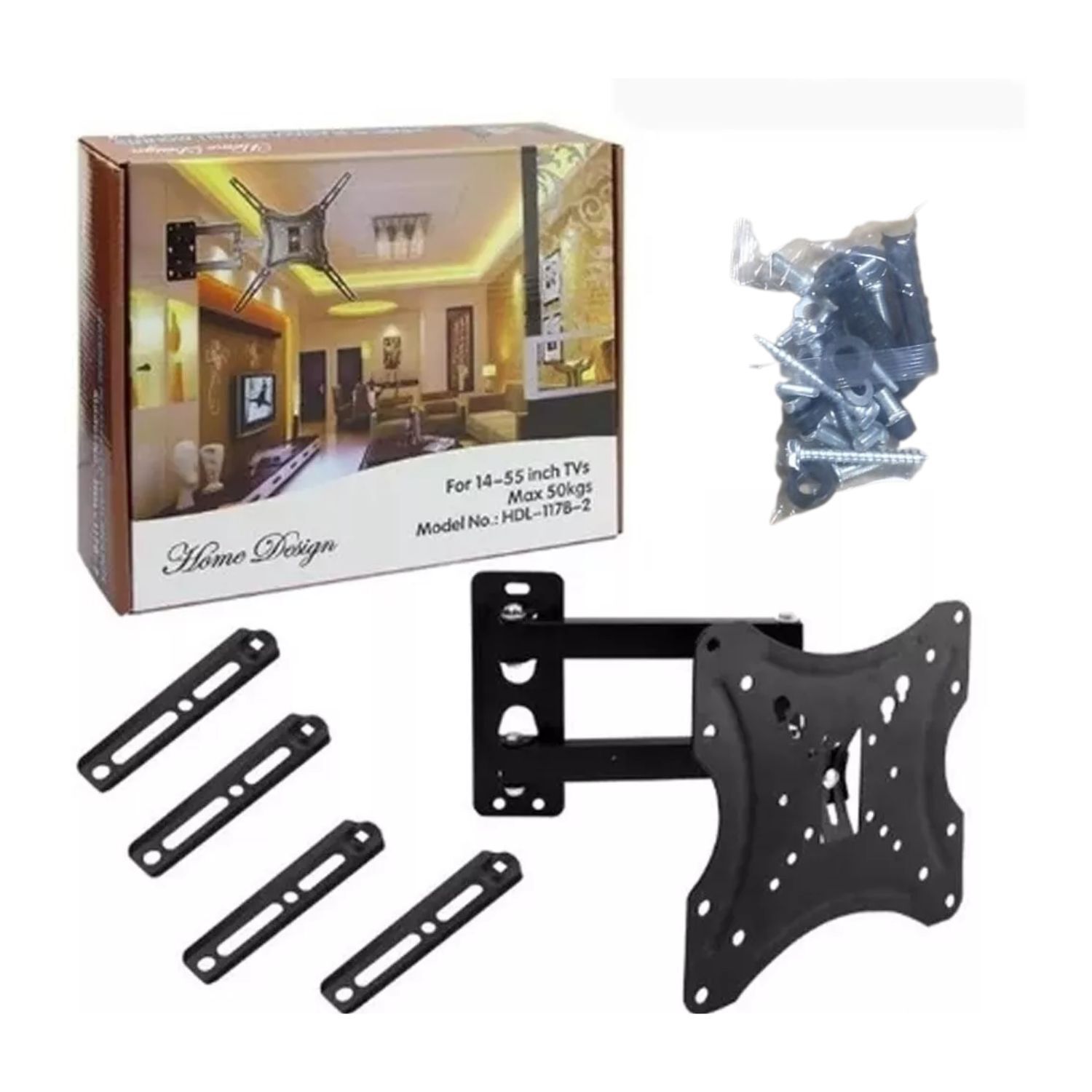 Base Soporte Tv Pared Ajustable 14 A 55 Pulgadas Max 50 Kg image number 3.0
