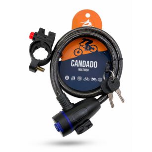 Candado Para Bicicleta Piola Y Manguera Con Soporte 2 Llaves
