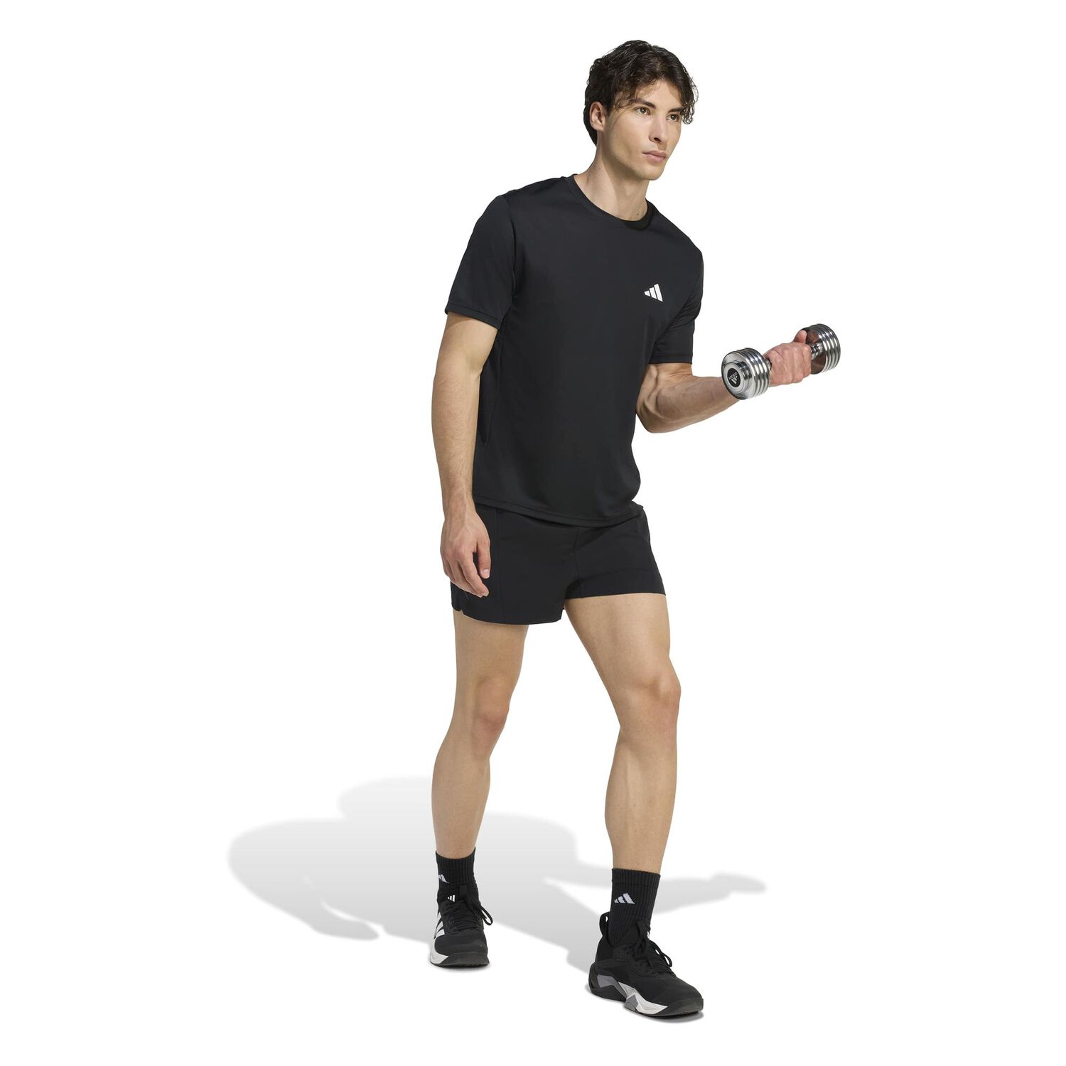 Polera Deportiva Negra Adidas image number 3.0