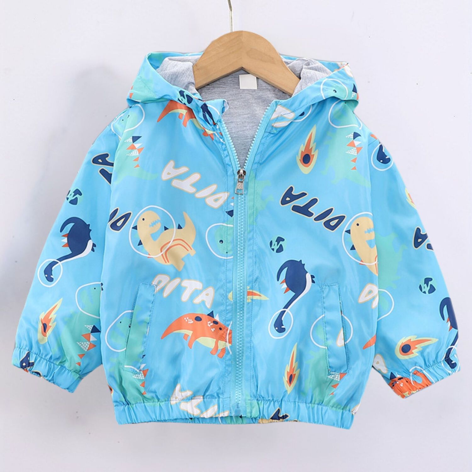 Cortaviento Impermeable Chaqueta Estampado Ni&ntilde;o Y Beb&eacute; Dita Blue image number 0.0