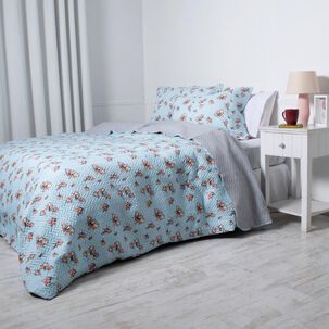 Cubrecama Quilt Estampado 2 Plazas Barraquitas