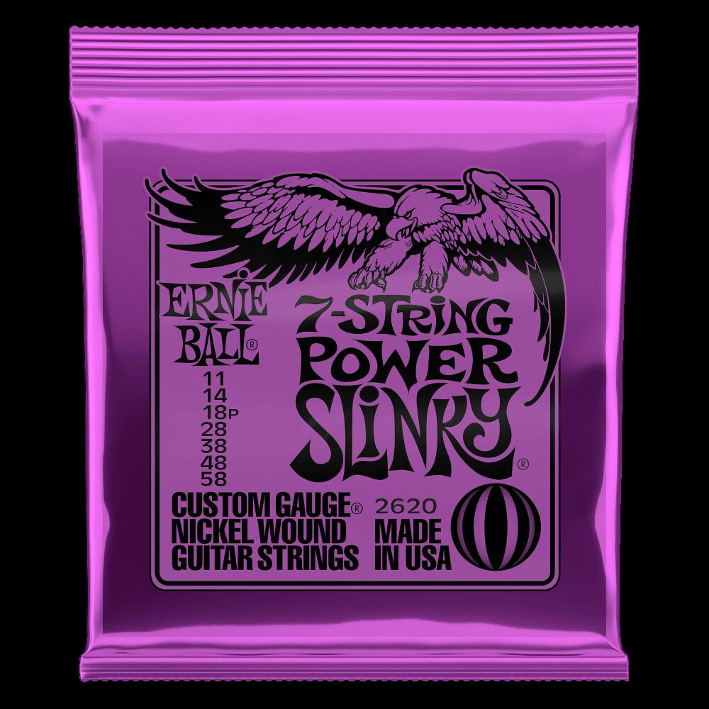 Cuerdas Guitarra Eléctrica De 7 Power Slinky Ernie Ball 11-58 2620 image number 0.0