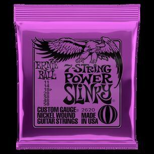 Cuerdas Guitarra El&eacute;ctrica De 7 Power Slinky Ernie Ball 11-58 2620