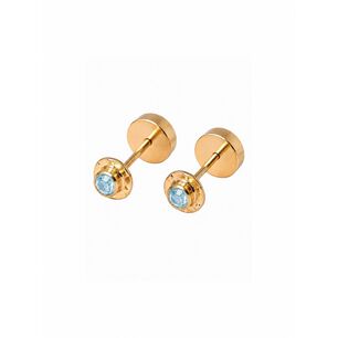Aros Abridores Chat&oacute;n Circ&oacute;n 4mm N1 Oro 14k Beb&eacute;