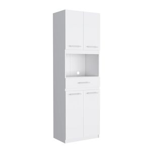Mueble Microondas 4 Puertas 1 Cajon Fm-003b Blanco