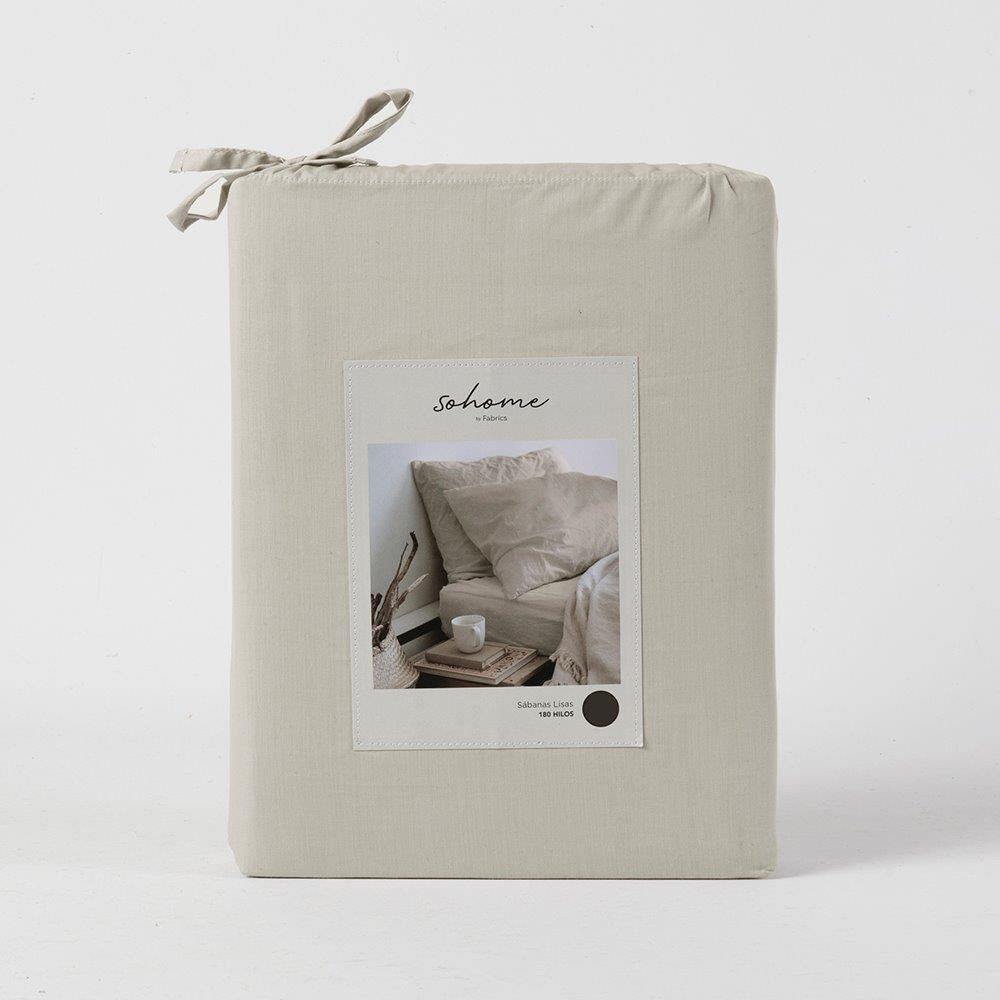 Sabanas Lisa Sohome 180h 1 Plazas Beige image number 2.0