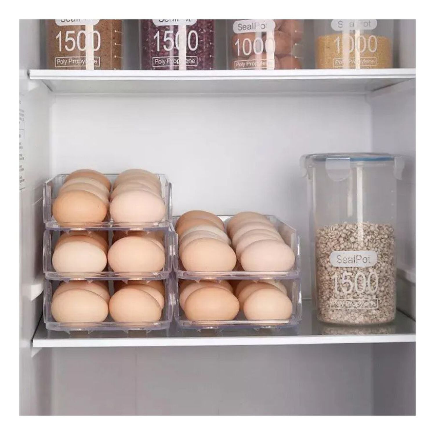 Dispensador De Huevos Autom&aacute;tico Para Refrigerador 2 Niveles image number 1.0