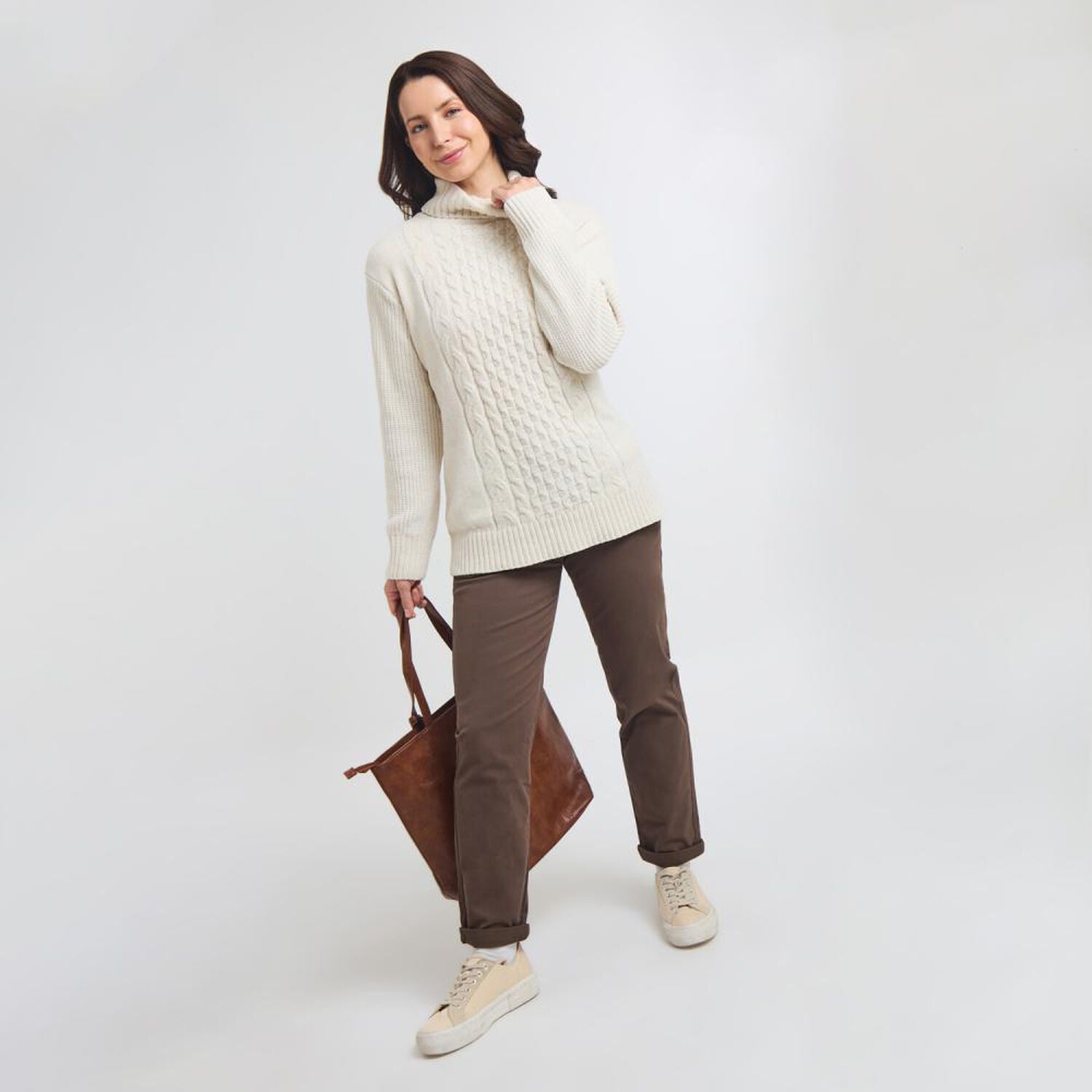 Sweater Chenille Manga Larga Cuello Beatle Mujer Geeps image number 1.0