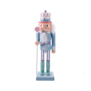Cascanueces Navide&ntilde;o De Madera Soldado Azul Decoracion Navidad 39cm