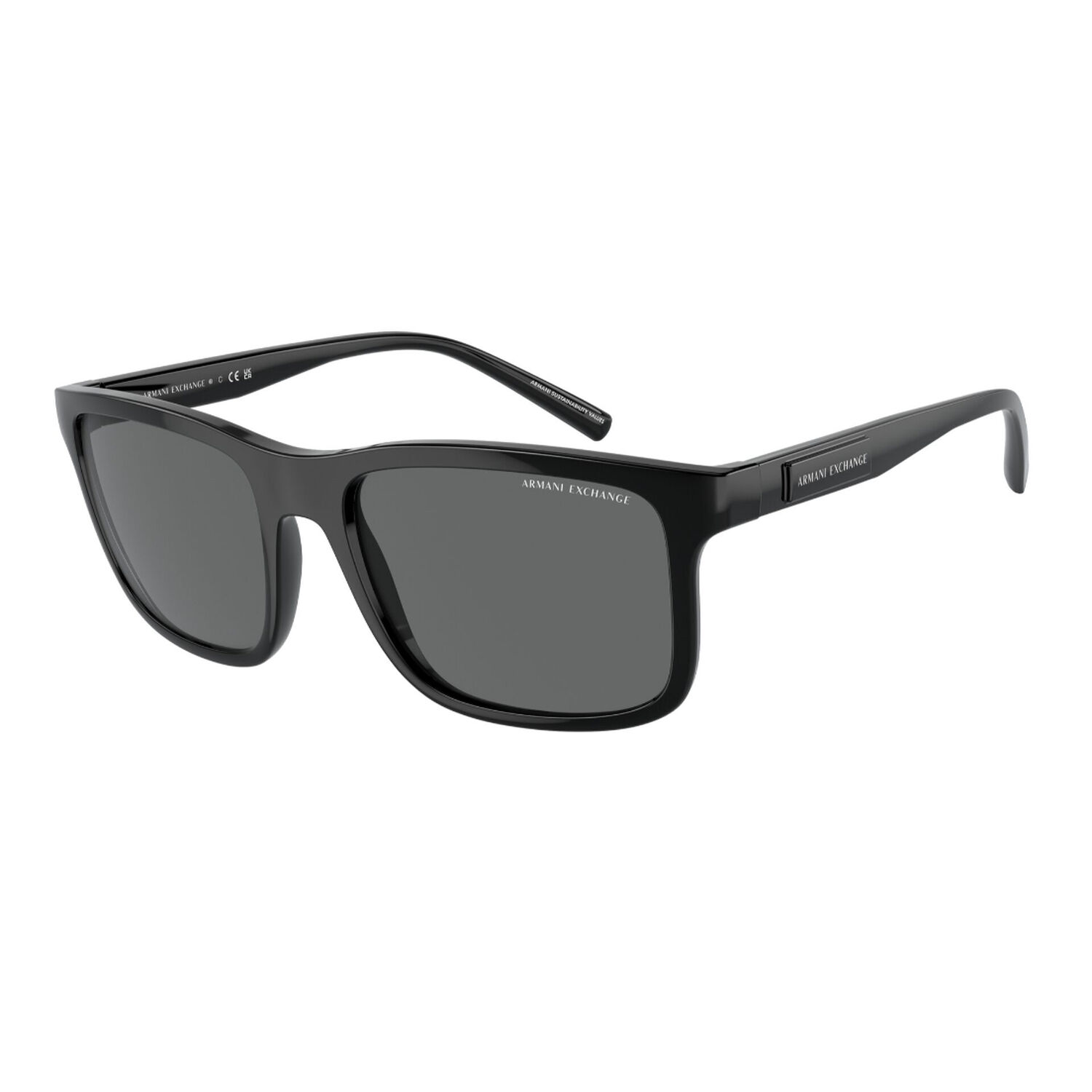 Lentes De Sol Negro Brillante Armani Exchange image number 1.0