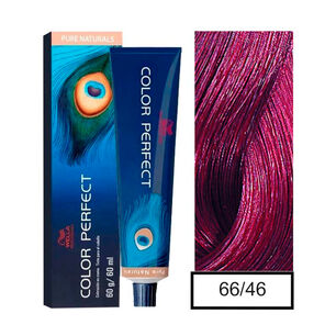 Wella - Tintura Permanente Color Perfect 66/46 Rubio Oscuro Intenso Rojo Violeta 60gr + Oxidante 20vol 60ml