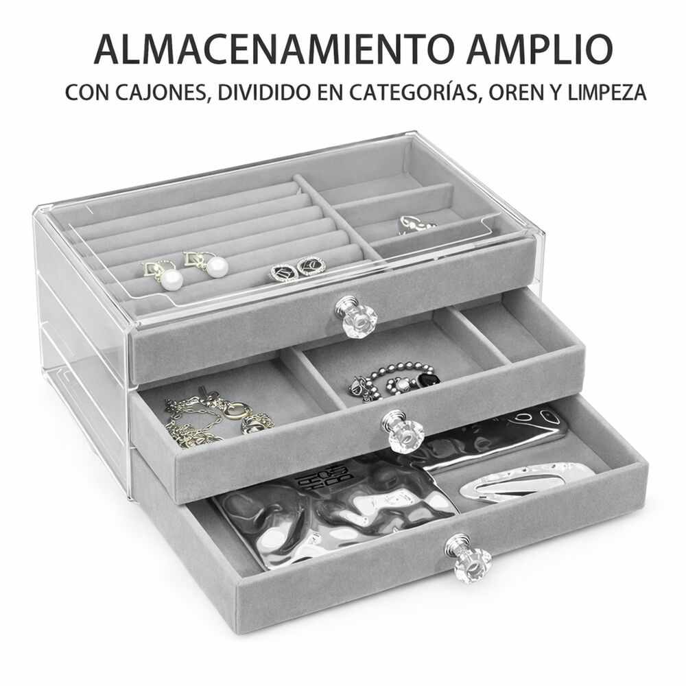 Organizador De Joyas Elegante 2 Pisos Acr&iacute;lico Caja Joyero image number 6.0