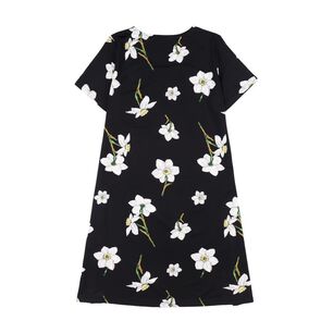 Vestido Full Print Manga Corta Cuello Redondo Mujer Lesage