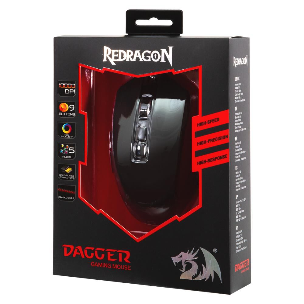 Mouse Gamer Redragon Rgb Dagger M715 - image number 3.0