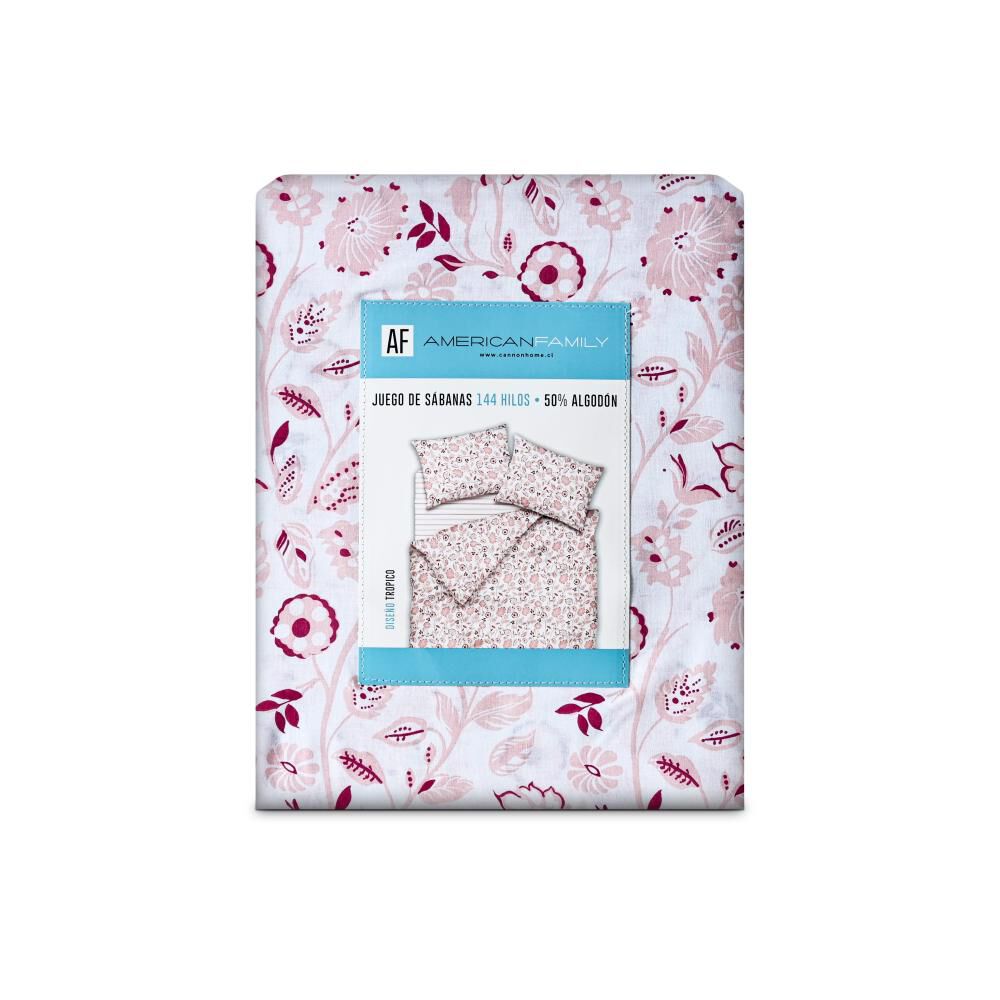 Juego De S&aacute;banas American Family Tropico / 2 Plazas / 144 Hilos image number 3.0