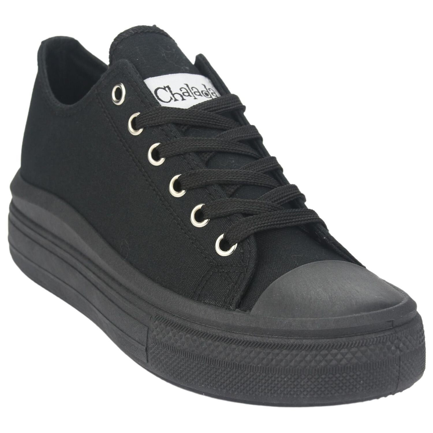 Zapatilla Chalada Mujer Clu-10 Negro Plataforma image number 2.0