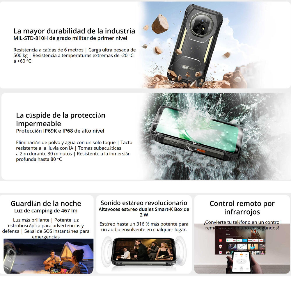 Blackview Xplore 2 - Celular Satelital 5g 20000mah 12+256gb image number 3.0