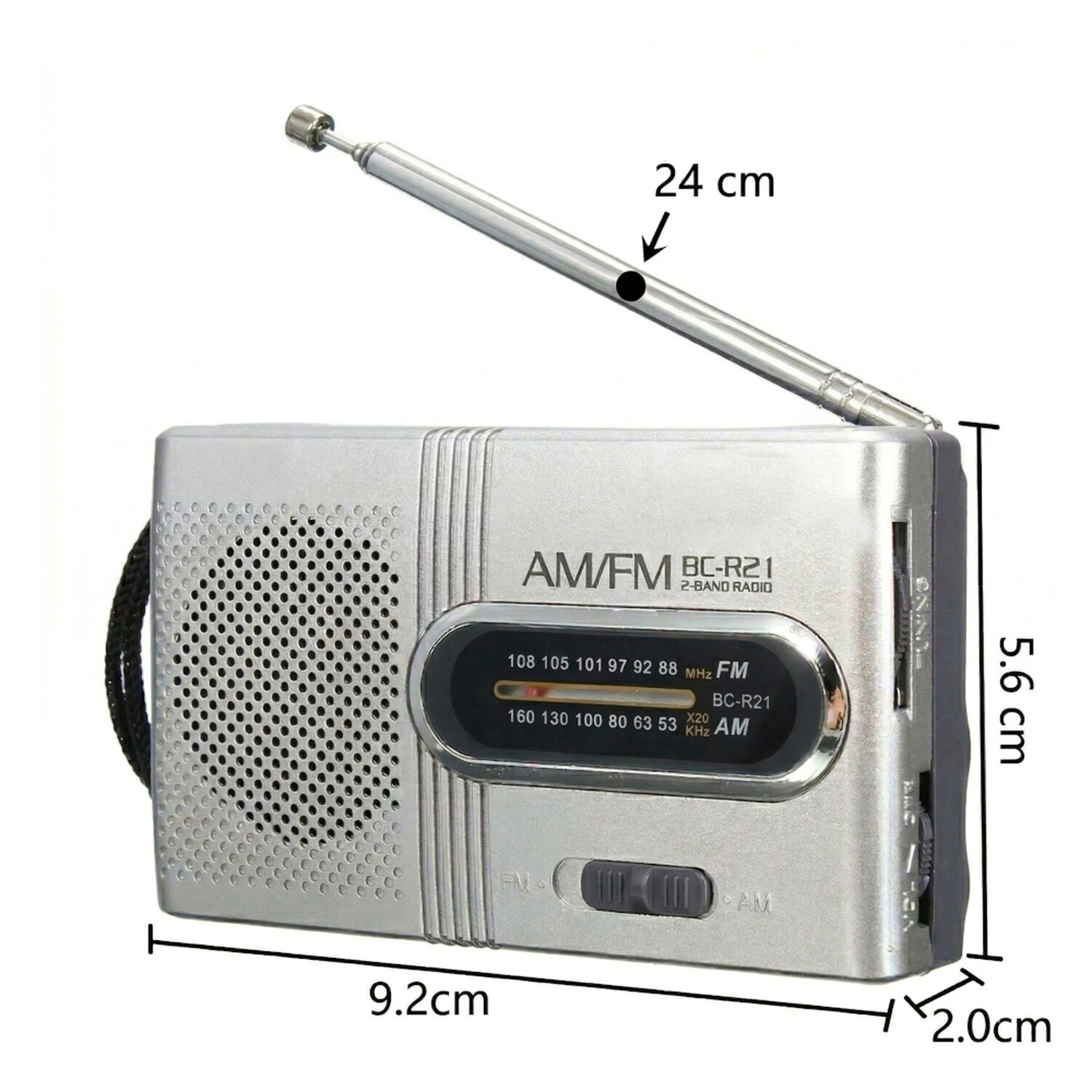 Mini Radio Port&aacute;til Fm Am Bc-r21 image number 4.0