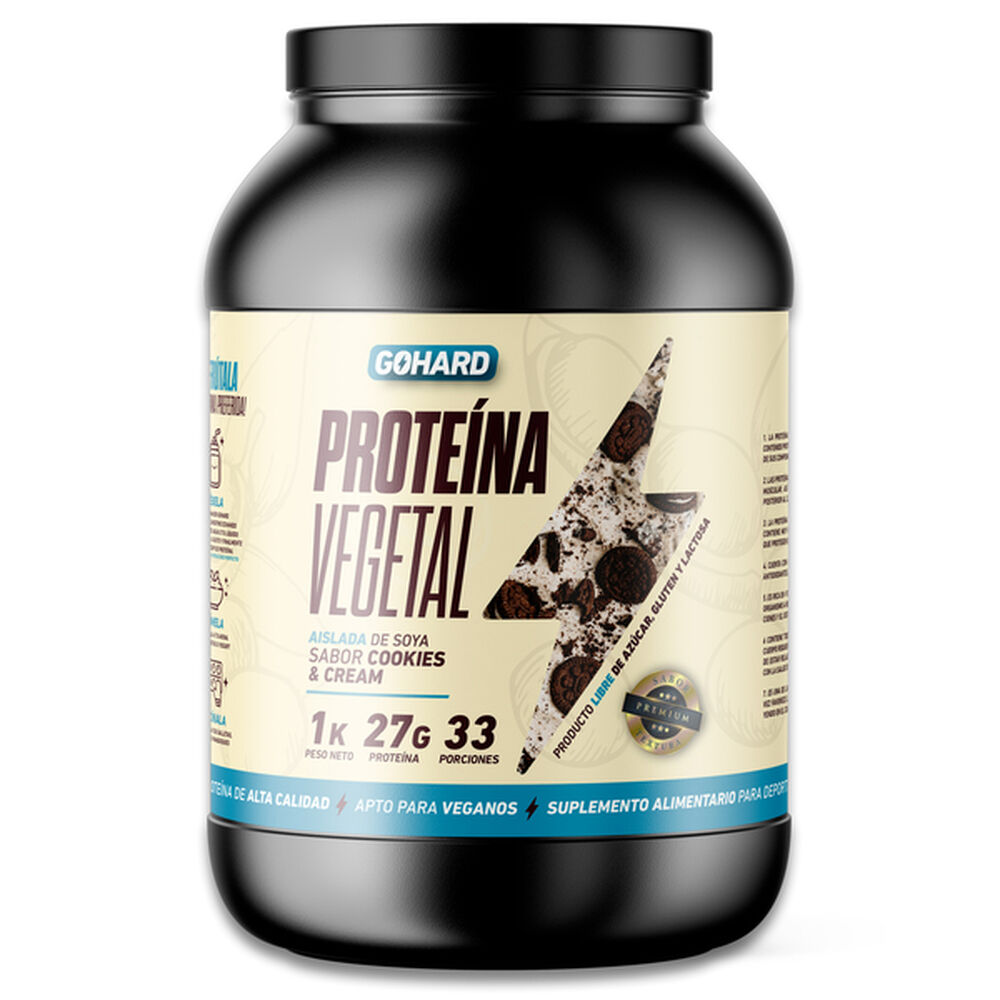 Proteína Vegetal Soya Gohard 1kg Sabor Cookies And Cream image number 0.0