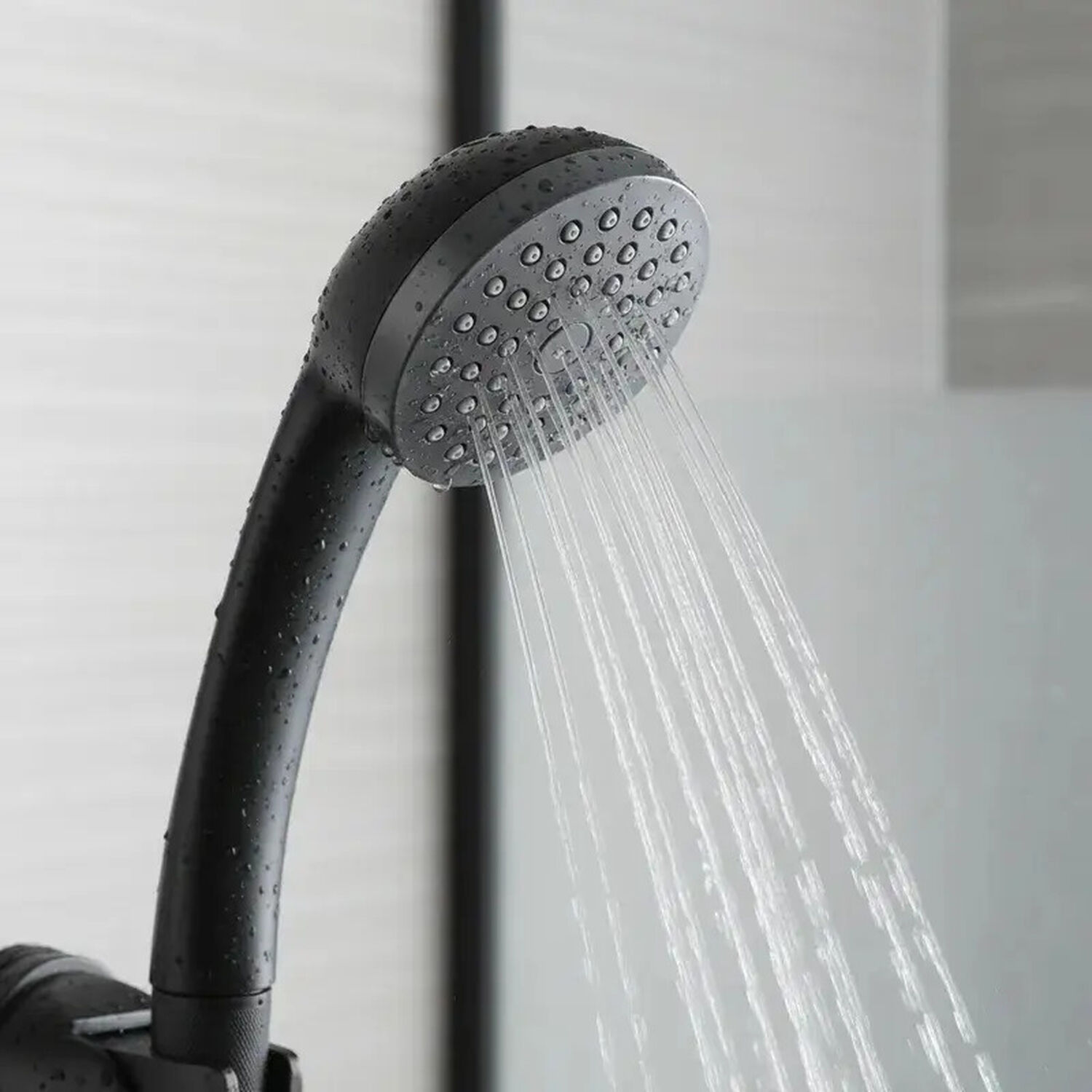 Monomando Llave Grifo Para Ducha Modelo Arezzo Marca Stretto Color Negro image number 1.0
