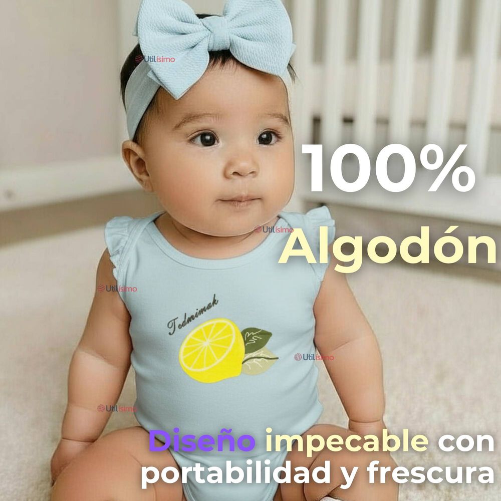 Pack 4 Bodys Niña Manga Corta Tedmimak 100% Algodón Little Bee image number 2.0