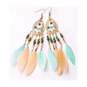 Aros De Pluma Bohemian Sexy Gloriahoon