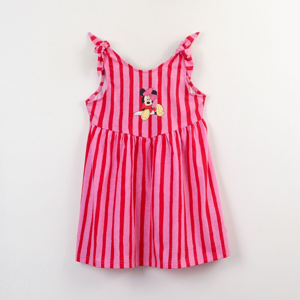 Vestido Ni&ntilde;a Rosado Rayas Minnie Disney image number 0.0
