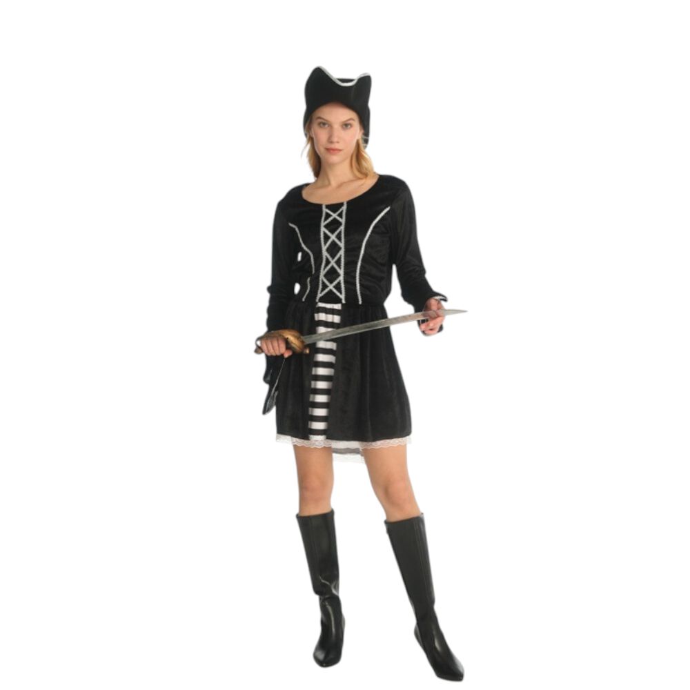 Disfraz Premium Blue Pirata Corsario Mujer image number 4.0