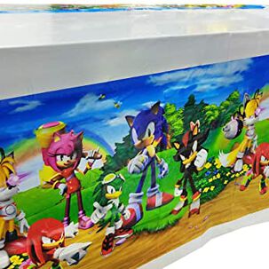 Mantel Sonic Miles Prower Cumpleaños Cotillón Decorativo