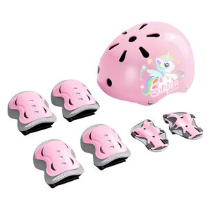 Casco Infantil Y Set De Protecci&oacute;n 6 Piezas S&uacute;per Lubabycas