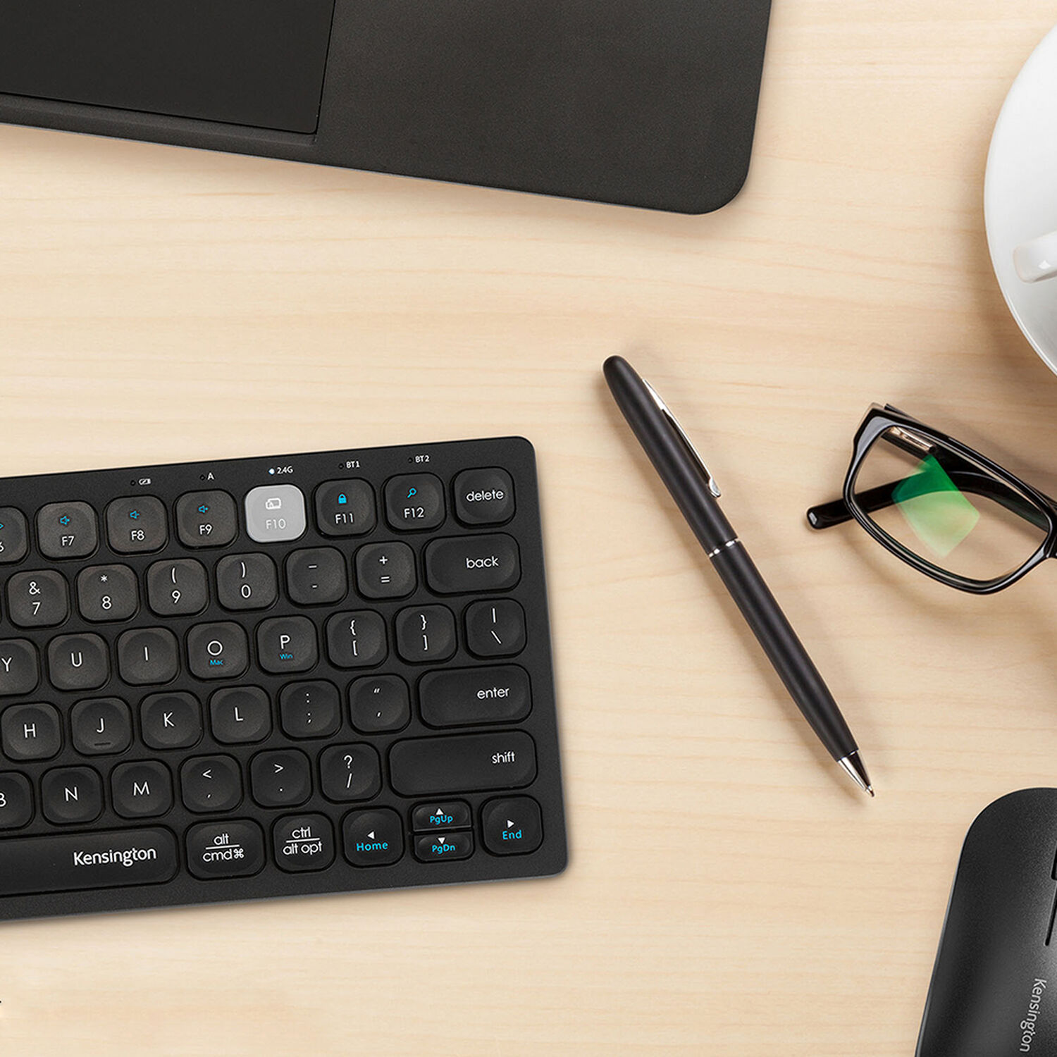 Kensington Teclado Inal&aacute;mbrico Compacto 3 Conexiones Negro image number 3.0