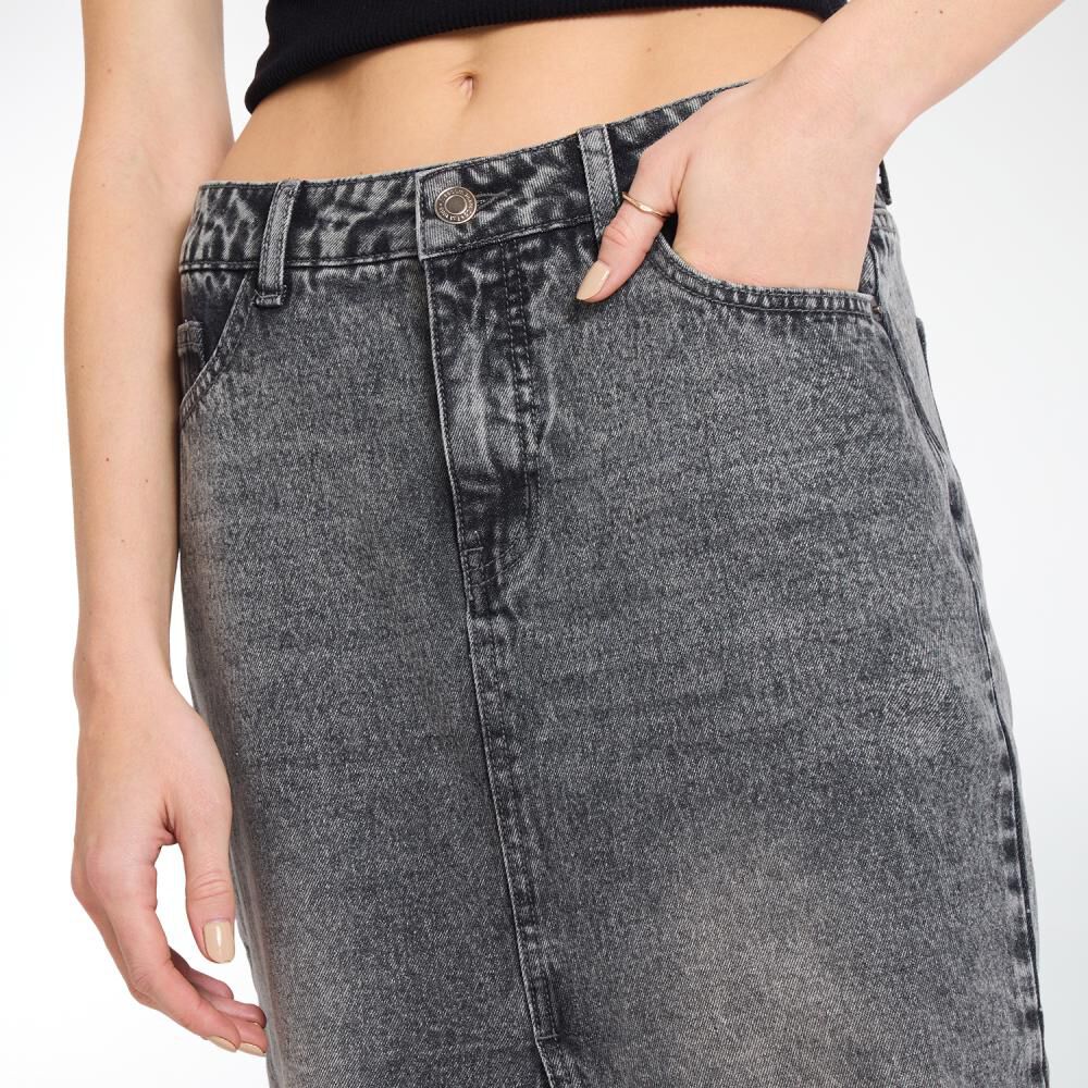 Falda Larga Denim Tiro Medio Regular Mujer Freedom image number 4.0
