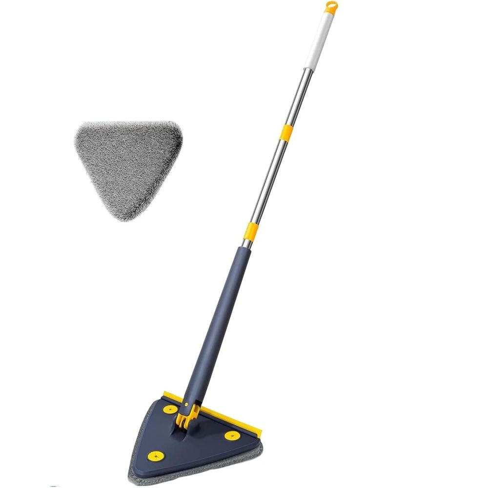 Pack X3 Mopa Trapeador Lampazo Triangular Ajustable Giratoria 360 Gris image number 2.0