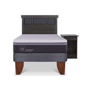 Cama Europea Cic Ortopedic Advance / 1.5 Plazas / Base Normal + Set De Maderas