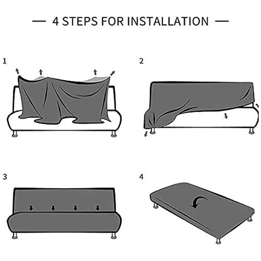 Funda De Futon Elasticado Gris image number 2.0