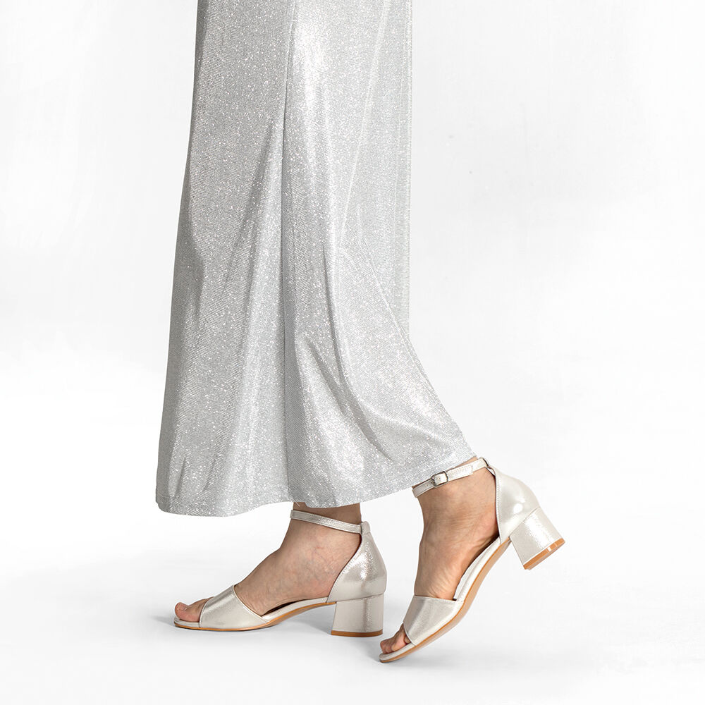 Sandalia Taco Plateada Fiesta Mujer Weide Qiu238 image number 2.0