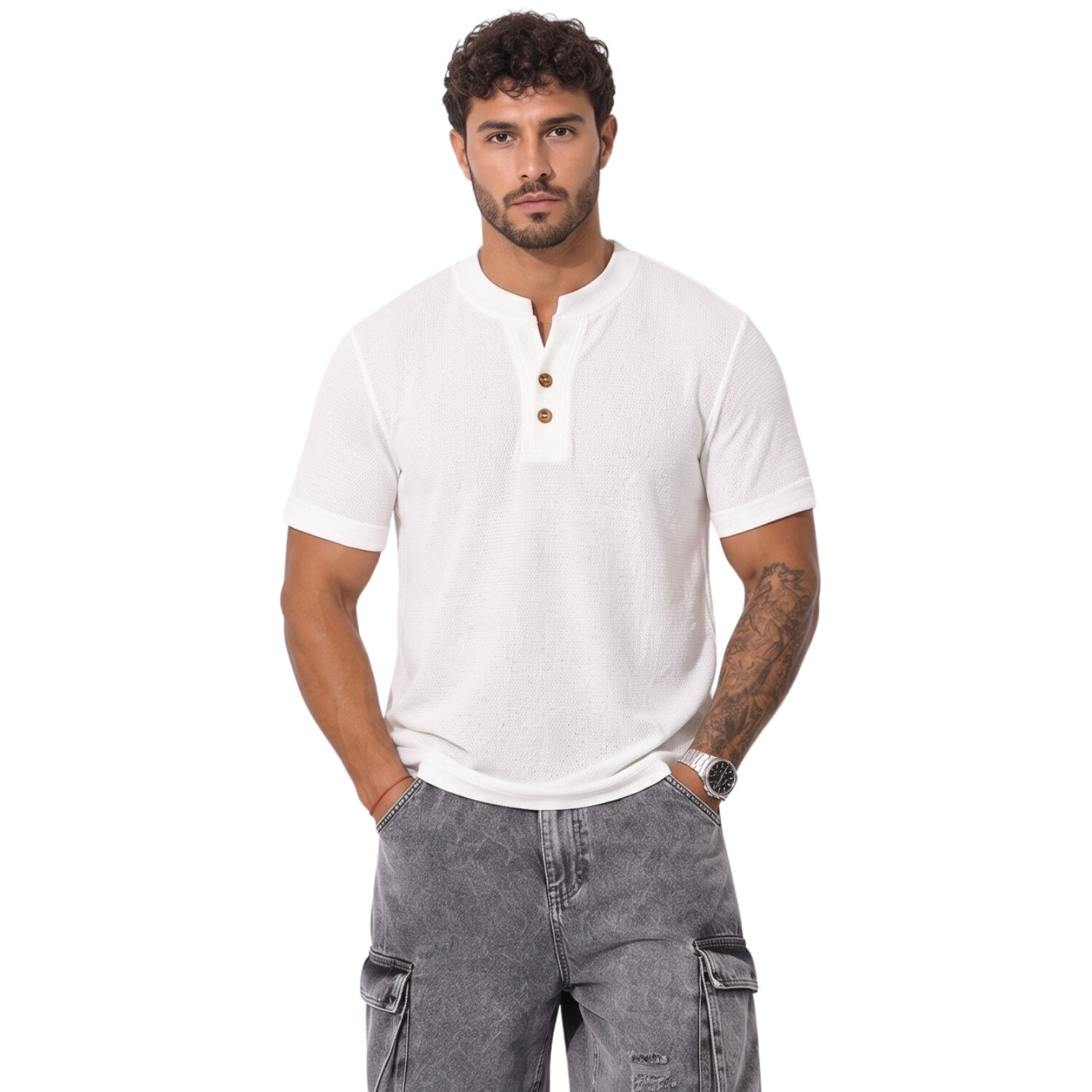 Polera Polo Hombre Textura Verano Dubai image number 0.0