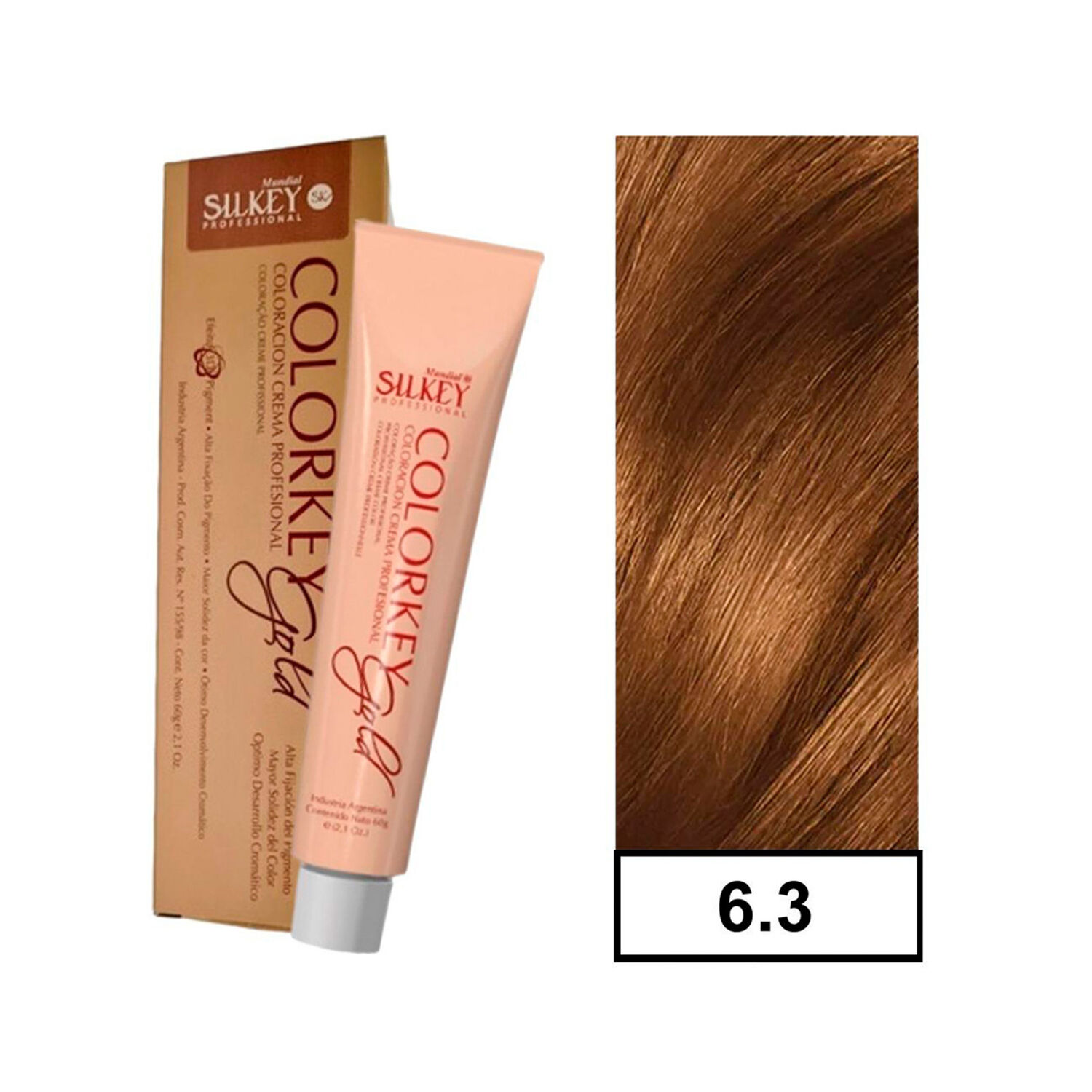 Colorkey Gold - Tintura Permanente Efecto 3d Pigment 60gr + Oxidante - 6.3 Rubio Oscuro Dorado image number 0.0