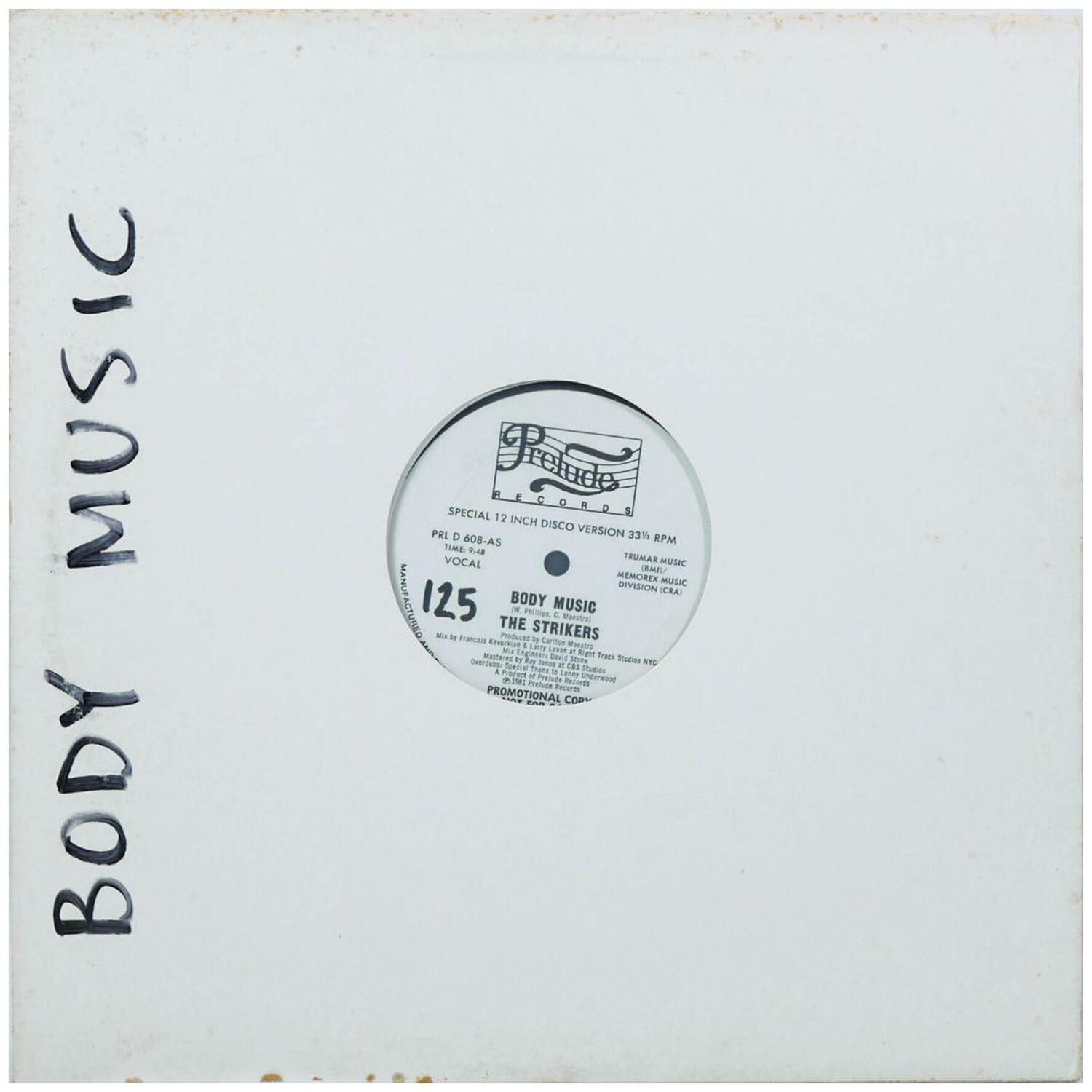 The Strikers - Body Music | 12" Maxi Single Usado image number 1.0