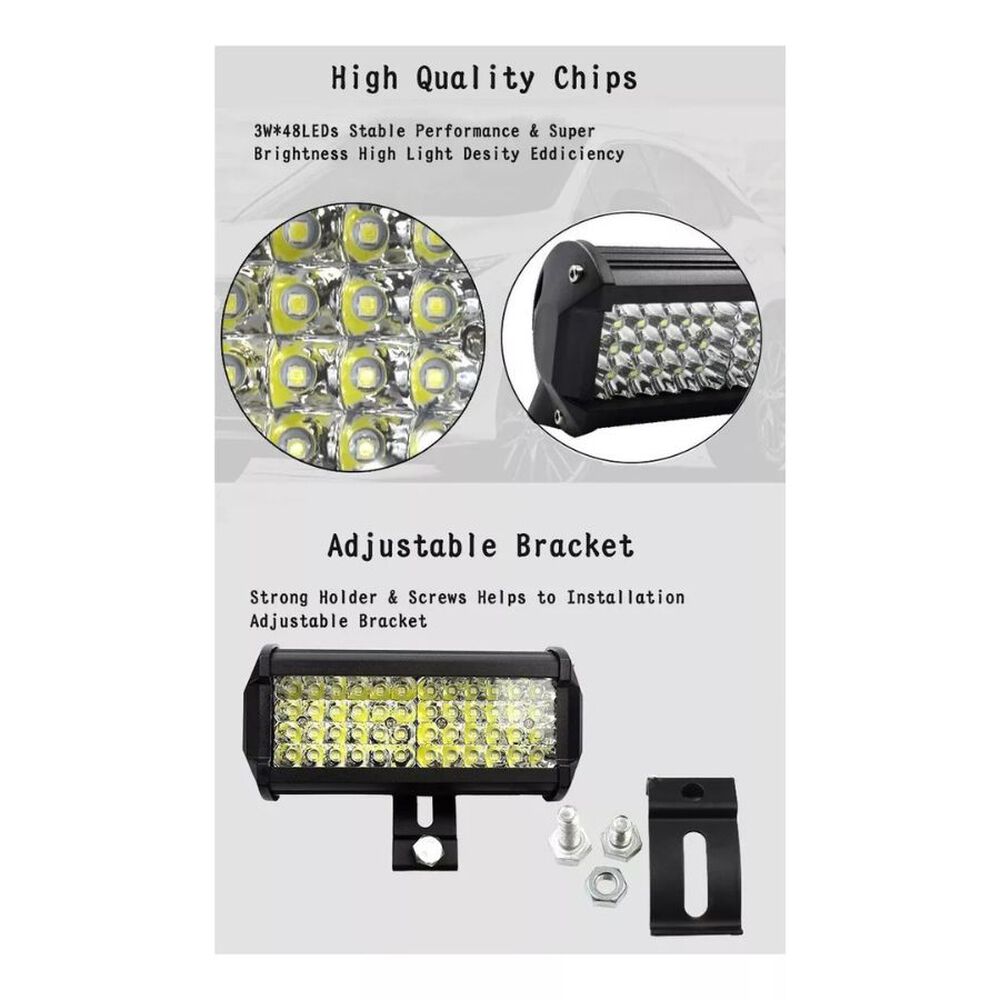 Barra Foco Neblineros Led 144w Blanco Expansion Auto Moto image number 3.0