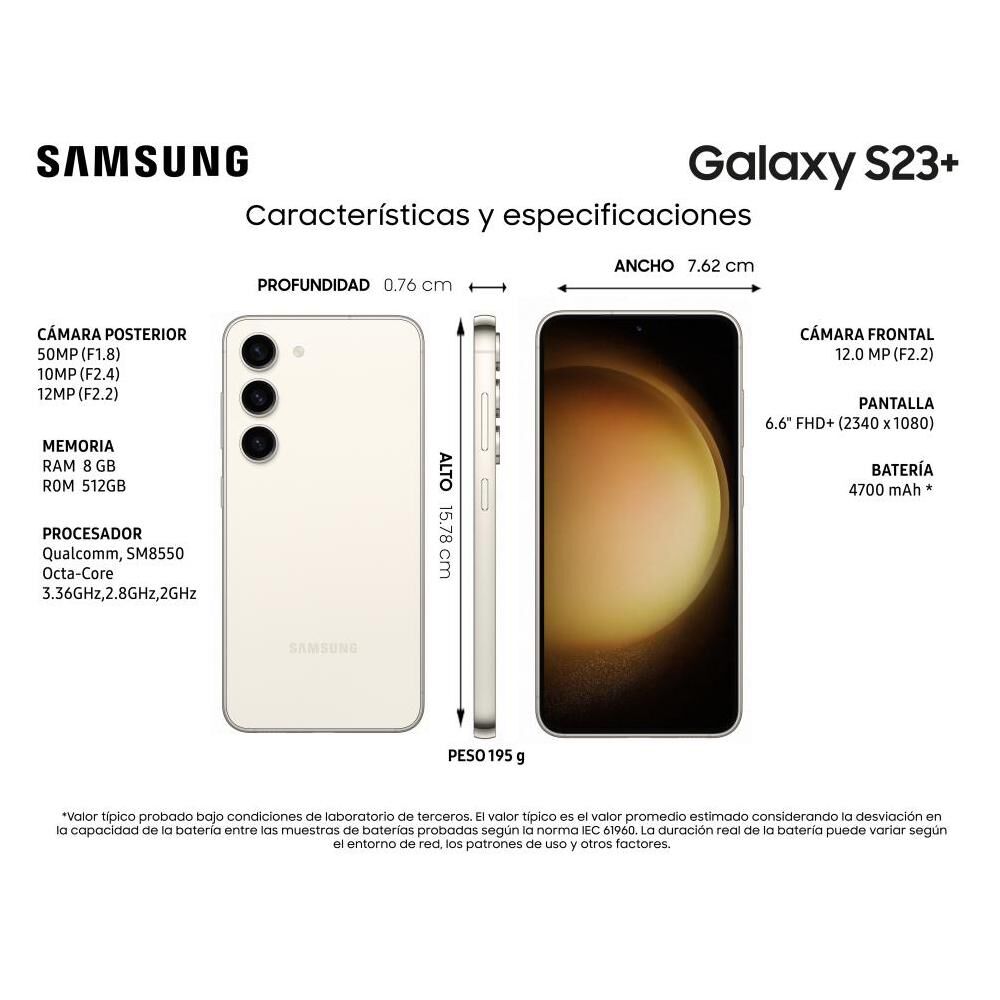 Smartphone Samsung Galaxy S23+ / 5G / 512 GB / Liberado image number 3.0