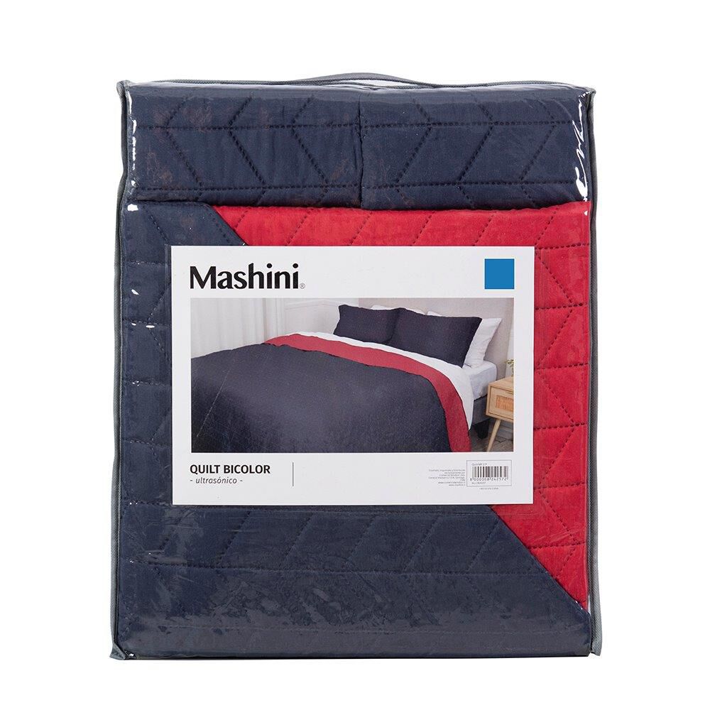 Cubrecama Quilt Liso 2 Plazas Marengo - Rojo image number 3.0